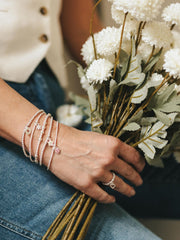 Shimmering Charm Bouquet Bracelet Stack