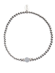 Penny Aqua Marine Bead Bracelet