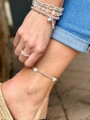 Millie Mother of Pearl Anklet Heart