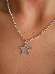 Melanie Star Oval Chain Necklace