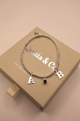 Letter Bracelet with Birthstone