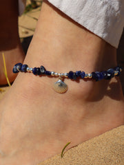 Shell Sodalite Anklet