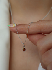 Topaz November Birthstone Necklace