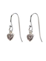 Sparkle Heart Hanging Earrings
