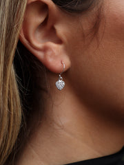 Sparkle Heart Hanging Earrings