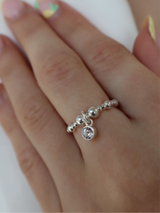 Diamond April Birthstone Ring