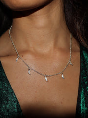 5 Sparkle Angel Wing Necklace