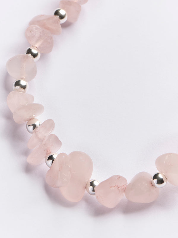 Cici Rose Quartz Chip Bracelet