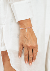 Gabriella Pink Feather Bracelet