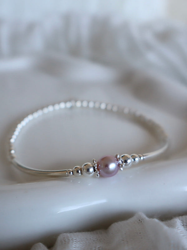 Blush Pippa Pearl Tube Bracelet