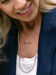 T-Bar Pendant Chain Necklace