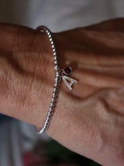 Sparkle Letter Bracelet with Birthstone