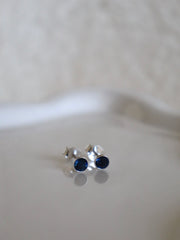 Blue Zircon December Birthstone Stud Earrings