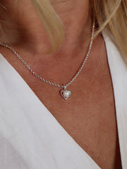 Pippa Pearl Heart Necklace