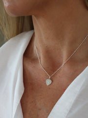Engraved Initial Heart Necklace