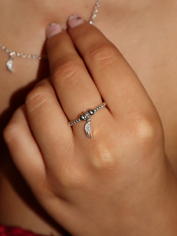 Sparkle Angel Wing Ring