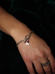 Letter Paper Chain Bracelet With Birthstone