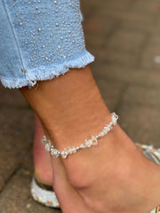 Rock Crystal Chip Anklet