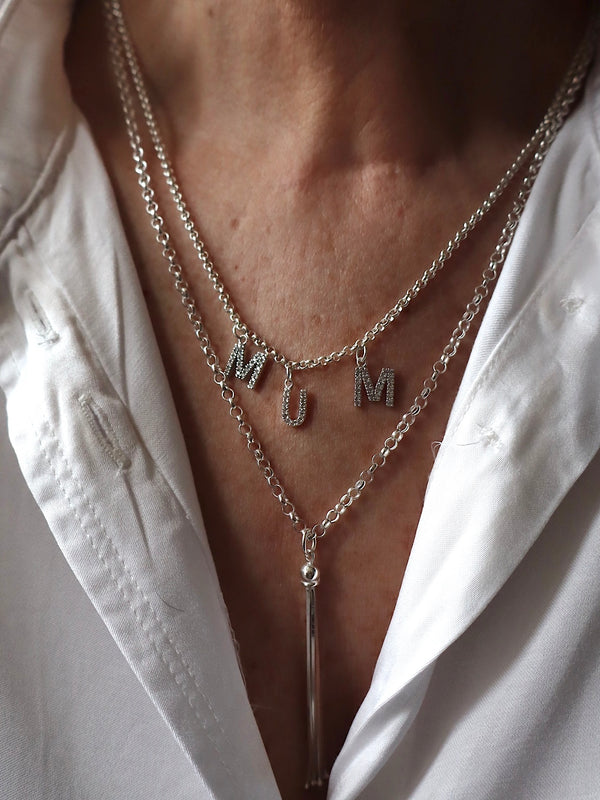 Sparkle Letter Necklace