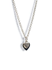 Double Sparkle Heart Necklace