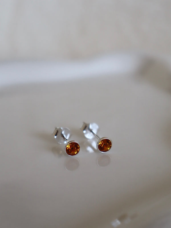 Topaz November Birthstone Stud Earrings