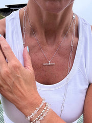 T-Bar Pendant Chain Necklace