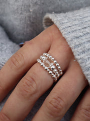 Rock Crystal Ring Stack