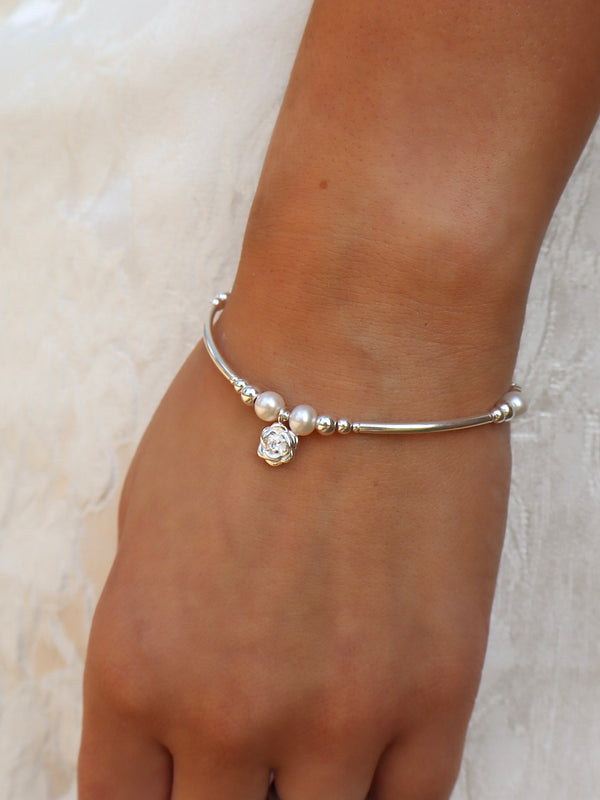 Pippa Pearl Rose Bracelet