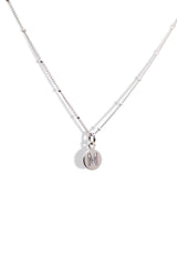 Engraved Initial Disc Necklace