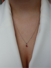 Ruby July Birthstone Necklace