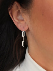 3 Link Paper Chain Earrings