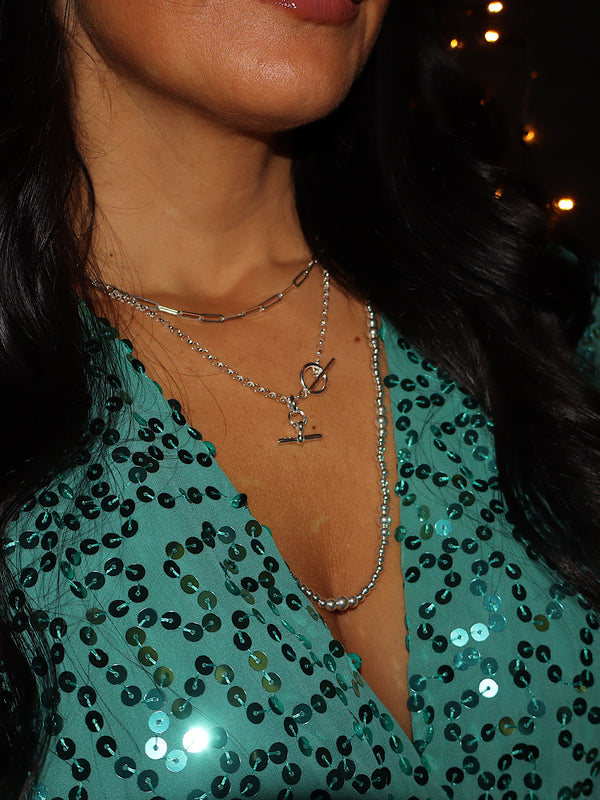 Double T Bar Necklace