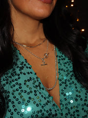 Double T Bar Necklace
