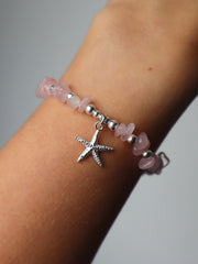 Starfish Rose Quartz Bracelet