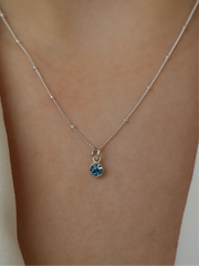 Aquamarine March Birthstone Necklace