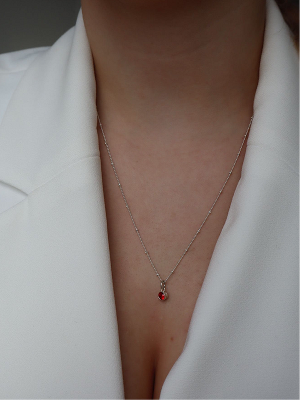 Ruby July Birthstone Necklace