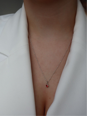 Ruby July Birthstone Necklace
