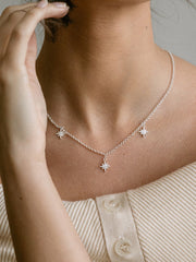3 Sparkle North Star Necklace