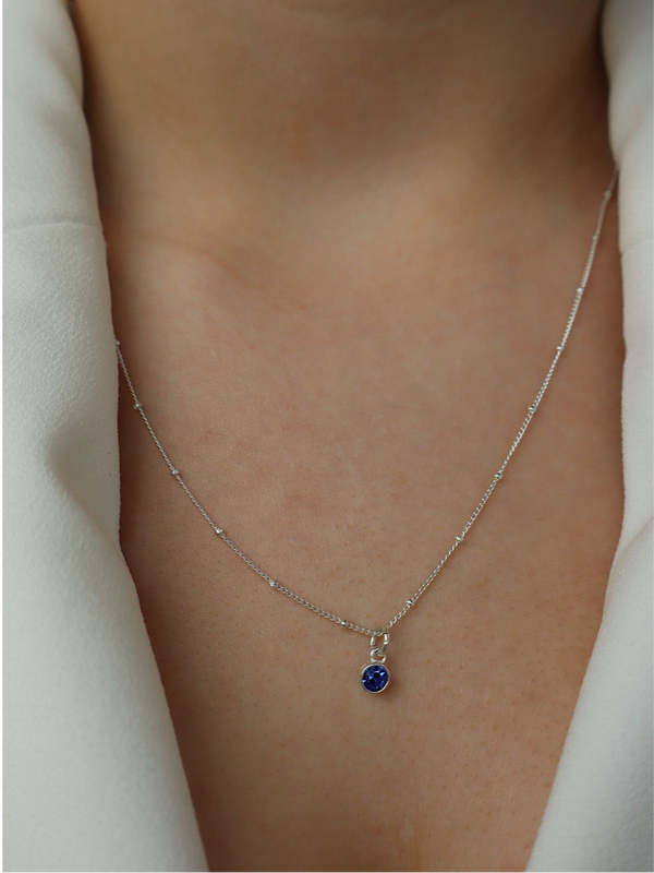 Sapphire September Birthstone Necklace