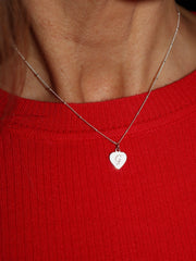 Engraved Initial Heart Necklace