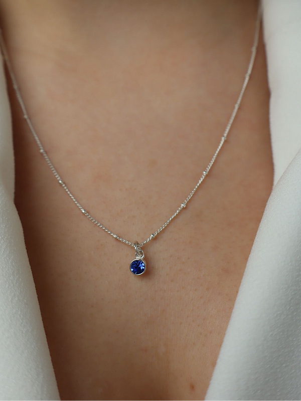 Sapphire September Birthstone Necklace