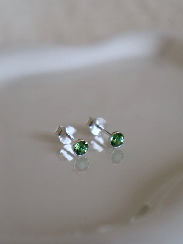 Peridot August Birthstone Stud Earrings