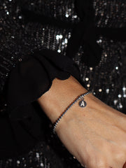 Engraved Initial Disc Bracelet