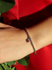 Sparkle Pink Heart Bracelet