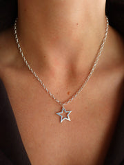 Melanie Star Oval Chain Necklace