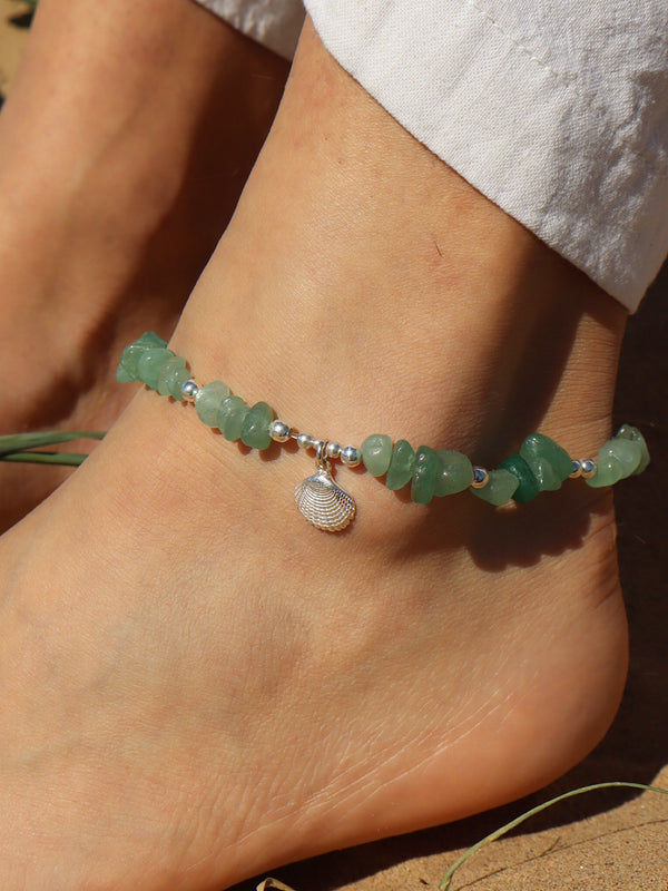 Shell Aventurine Anklet