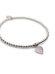 Engraved Initial Heart Bracelet