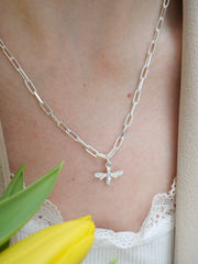 Luxury Mini Paper Chain Bee Happy Necklace