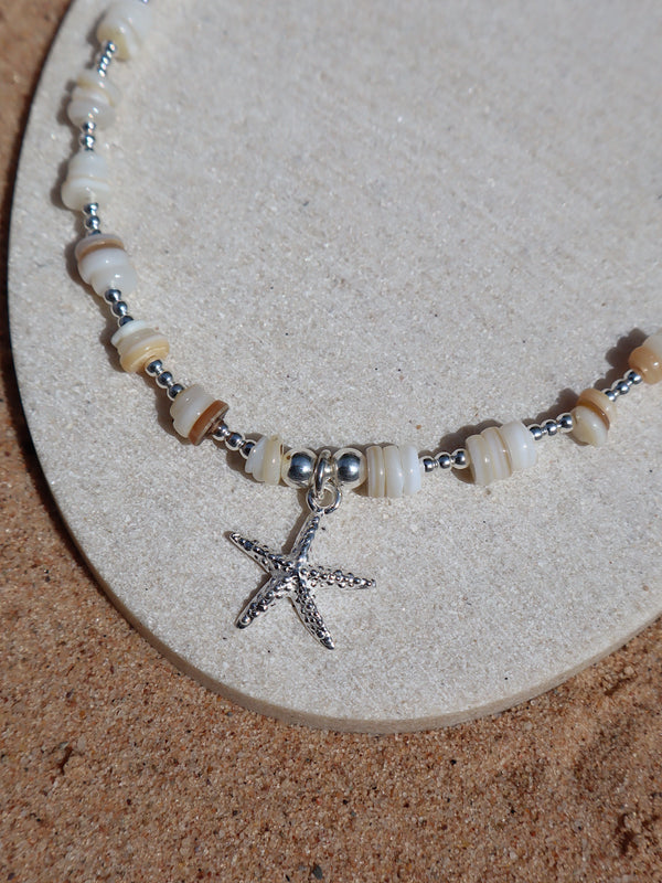 Star Fish Flat Bead Anklet