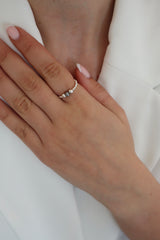 Twilight Glass Bead Ring
